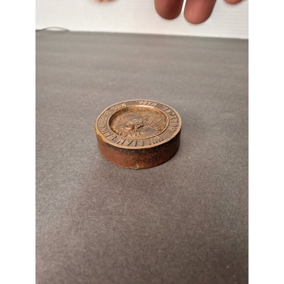 Antique Ames Sword Company Bronze Paperweight William Skinner and Son. - Picture 6 of 7